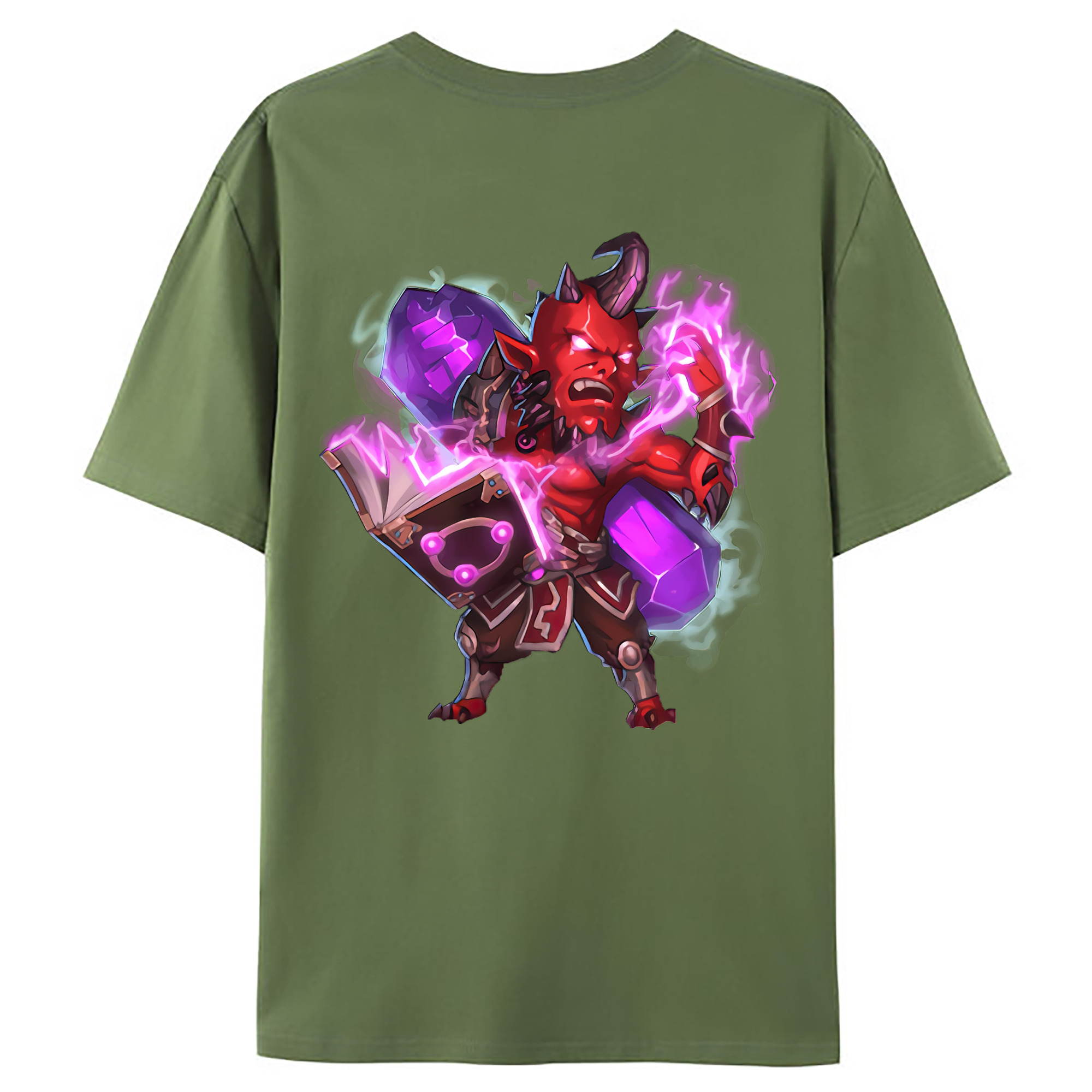 （画像用） リーグ・オブ・レジェンド League of Legends LOL 綿100％ メンズ半袖Tシャツ（バックプリント） 通気性